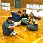 あぐらでV！
