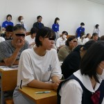 学科紹介を視聴しているのは　　心理の教員のみ（最後列）