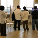 e-ゲーム・コーナーには M1の学生たちが集合