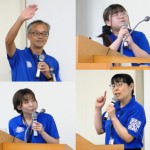 京極先生のきめポーズ、心理は学生、理学と作業は教員が担当